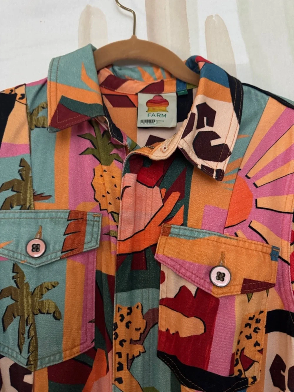 FARM RIO printed jumpsuit sz XS - Picture 4 of 6